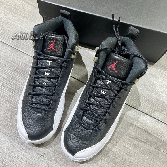 Air Jordan 12 Retro Black White Silver GS - Picture 2 of 10